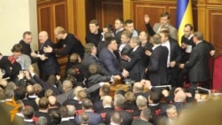 Brawl Breaks Out In Ukraine's Parliament