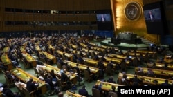 The resolution was approved by 140 countries in the 193-member assembly. Four countries -- Syria, Belarus, North Korea, and Eritrea -- joined Russia in voting against, while 38 abstained.