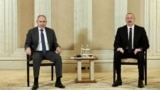 UAE - Armenian Prime Minister Nikol Pashinyan and Azerbaijani President Ilham Aliyev meet in Abu Dhabi, July 10, 2025.