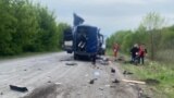 Ukraine -- Russian attack on a bus kills 9, Sumy region, 17May2025
