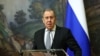 RUSSIA -- Russian Foreign Minister Sergei Lavrov speaks during a joint press conference with his Armenian counterpart following their talks in Moscow on October 12, 2020. 