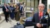 Vučić i Hoti sa novinarima, nakon trilaterale u Briselu, 7. septembra 2020