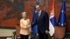 Predsednik Srbije Aleksandar Vučić tokom susreta sa predsednicom Evropske komisije Ursulom fon der Lajen u Beogradu, 25. oktobar 2024.
