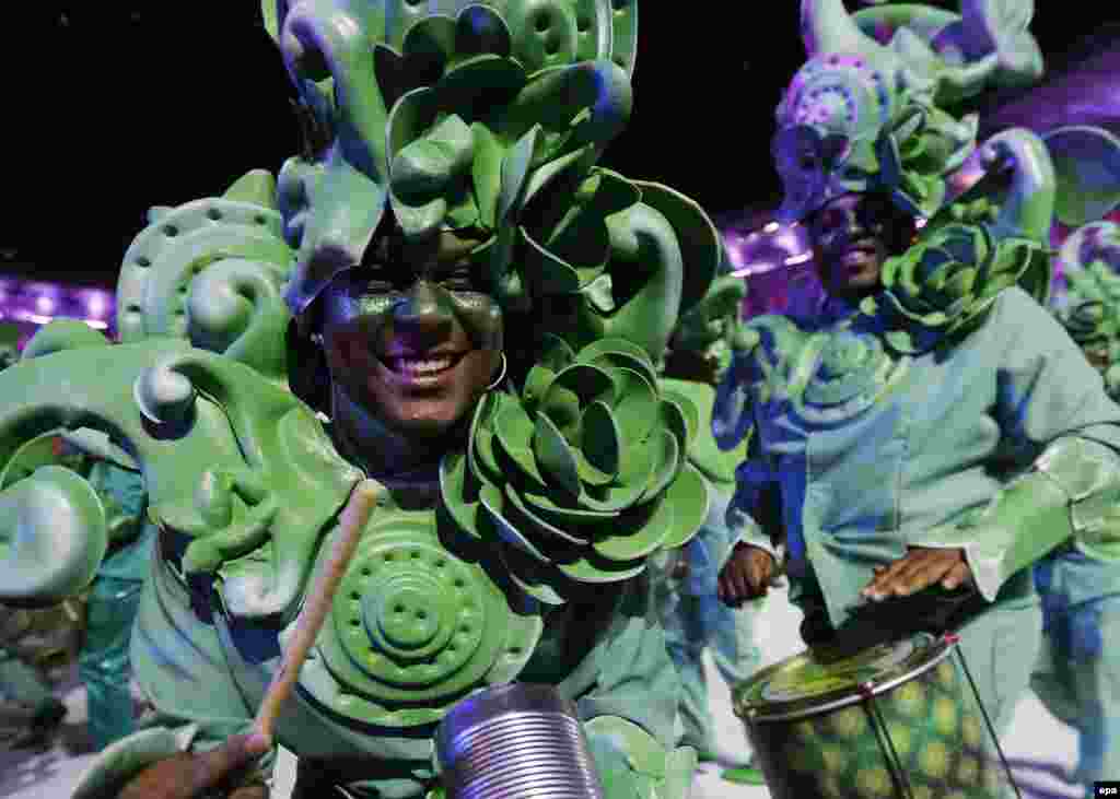 Members of a samba school perform.