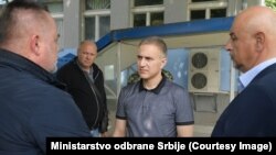 Nebojša Stefanović, ministar odbrane u Vladi Srbije, posetio je fabriku "Sloboda" u Čačku 4. juna 2021.