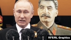 Владимир Путин и Иосиф Сталин (коллаж)